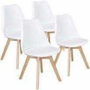 Combined RRP £120 Lot To Contain Two Boxed Jamarion Dining Chairs Colour White