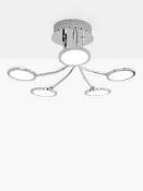 RRP £130 Boxed John Lewis Malmo 5 Light Integrated Led Semi Flush