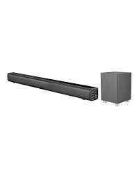 RRP £130 Boxed, Grade A, Tested And Working Mr391 90W Audial Sound Bar 2.1