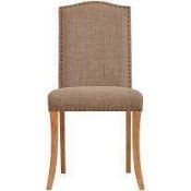 RRP £180 Boxed Two Evesham Dining Chair In Biege