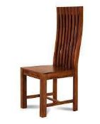 RRP £120 Boxed Solid Wood Dining Chairs Set Of 2