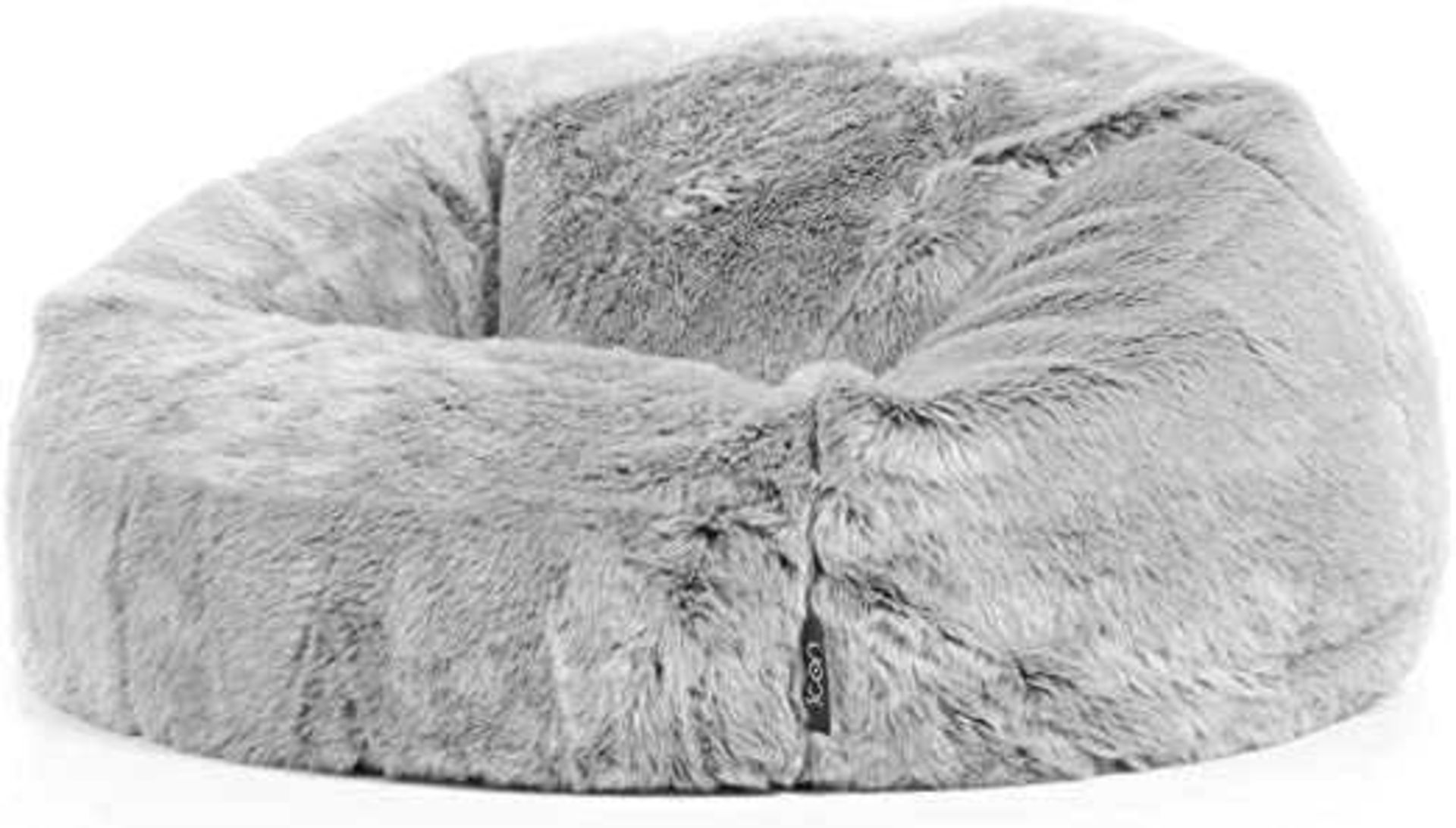 RRP £100 Unboxed At Home Collection Cole Fleece Beanbag In Fabric Grey