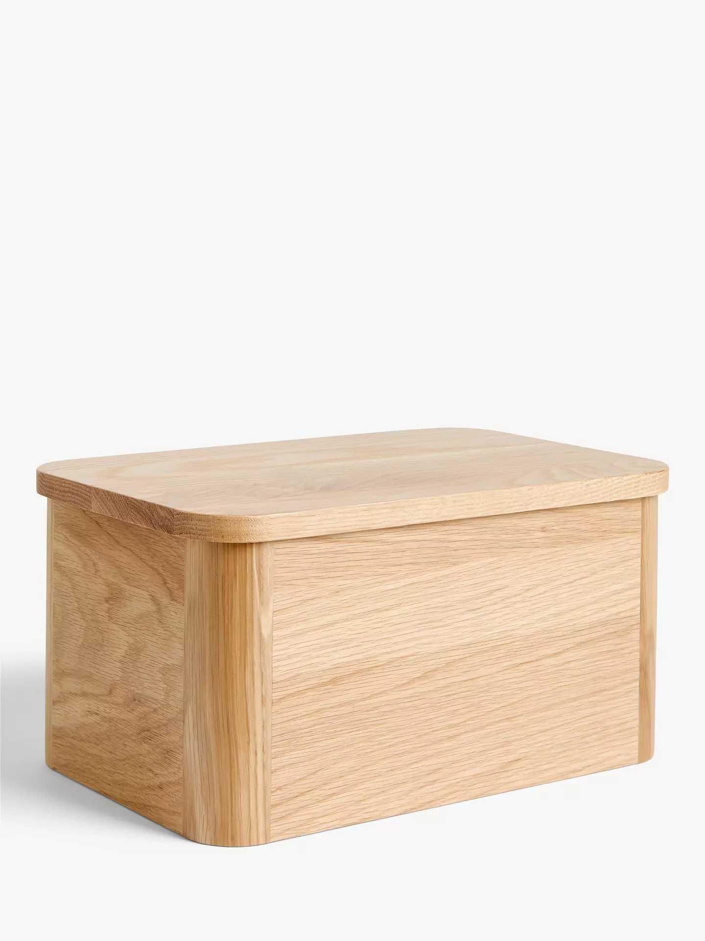 RRP £190 Lot To Contain 3 John Lewis Oak Bread Bins