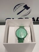 RRP £150 Boxed Skagen Denmark Green Wrist Watch Grade A