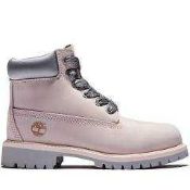 RRP £125 Brand New Boxed Timberland Junior Children's Boots In Pink Size J2