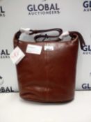 RRP £110 Unbagged John Lewis Zipped Bucket Tan Bag