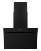 RRP £200 Boxed Russell Hobbs 90Vm Wide Angled Black Glass Chimney Cooker Hood