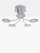 RRP £175 Boxed John Lewis Malmo 5 Light LED Semi Flush