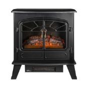 RRP £200 Boxed Russell Hobbs Black Electric Stove Fire