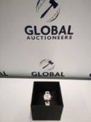 RRP £175 Boxed Dkny Ladies Sleek White Leather Strap Elegant Watch
