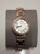 RRP £125 Fossil Designer Ladies Crystal Design Dial Slim Watch