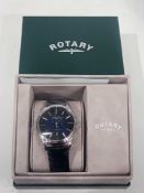RRP £200 Boxed Rotary Black Wrist Watch