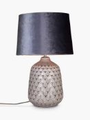 Combined RRP £215 Lot To Contain Boxed John Lewis Natalie Table Lamp Ceramic Velvet Shade And Boxed