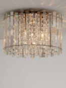 RRP £210 Boxed John Lewis Dazzle Semi Flush Crystal Glass Light