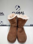 RRP £130 Unbagged Bailey Bow Ii Ugg Boots In Tan Size 4