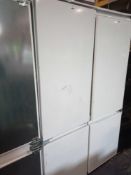 RRP £220 Tall Standing White Designer Fridge Freezer