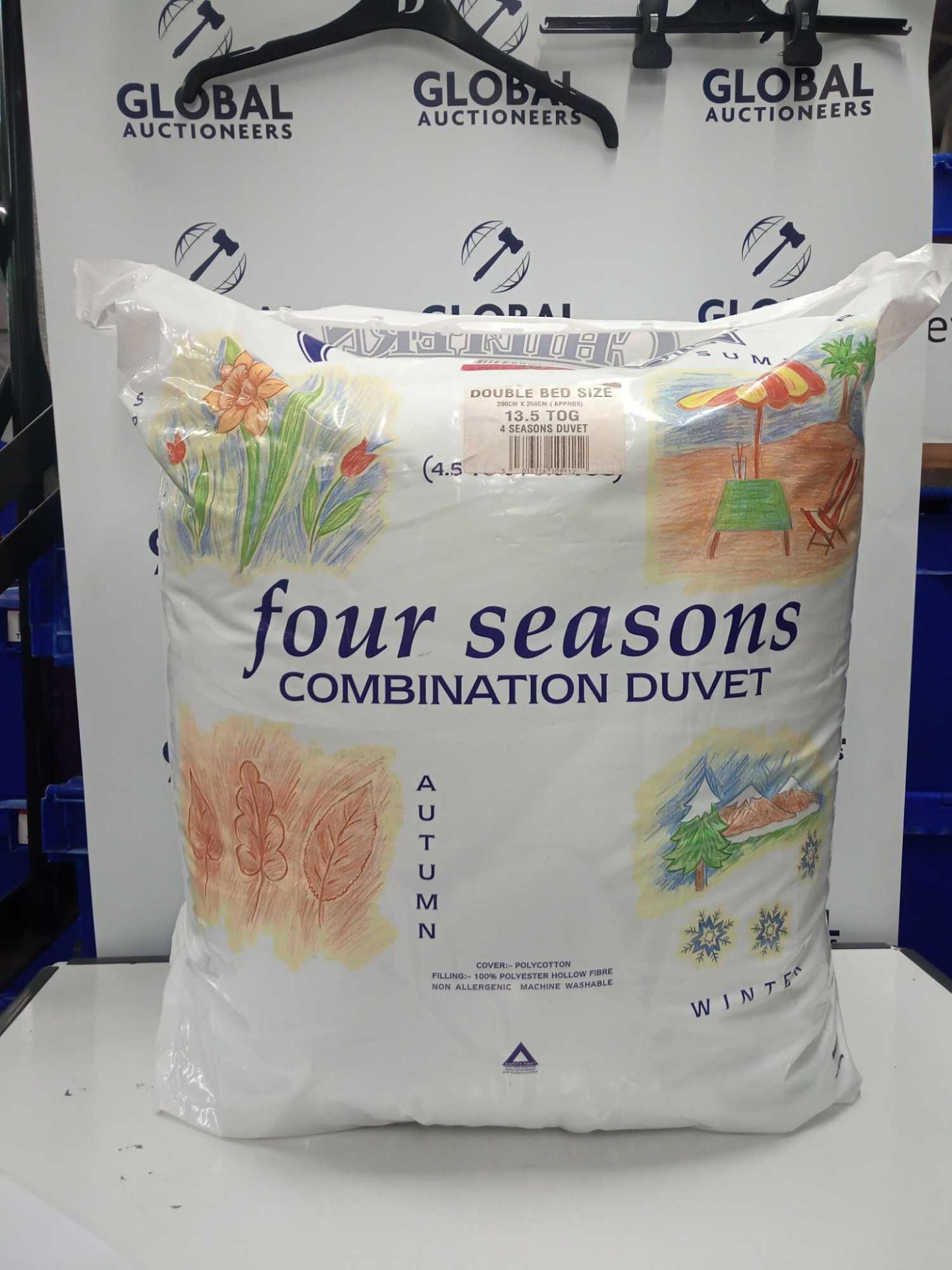 Combined RRP £120 Lot To Contain Two Bagged Four Seasons Limited Anti Allergy Hollow Fibre Duvets