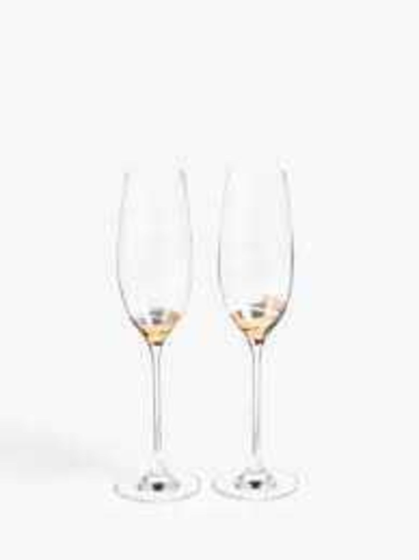 Combined RRP £180 Lot To Contain Six Boxed John Lewis Celebrate Crystal Glass 2 Champagne Flutes