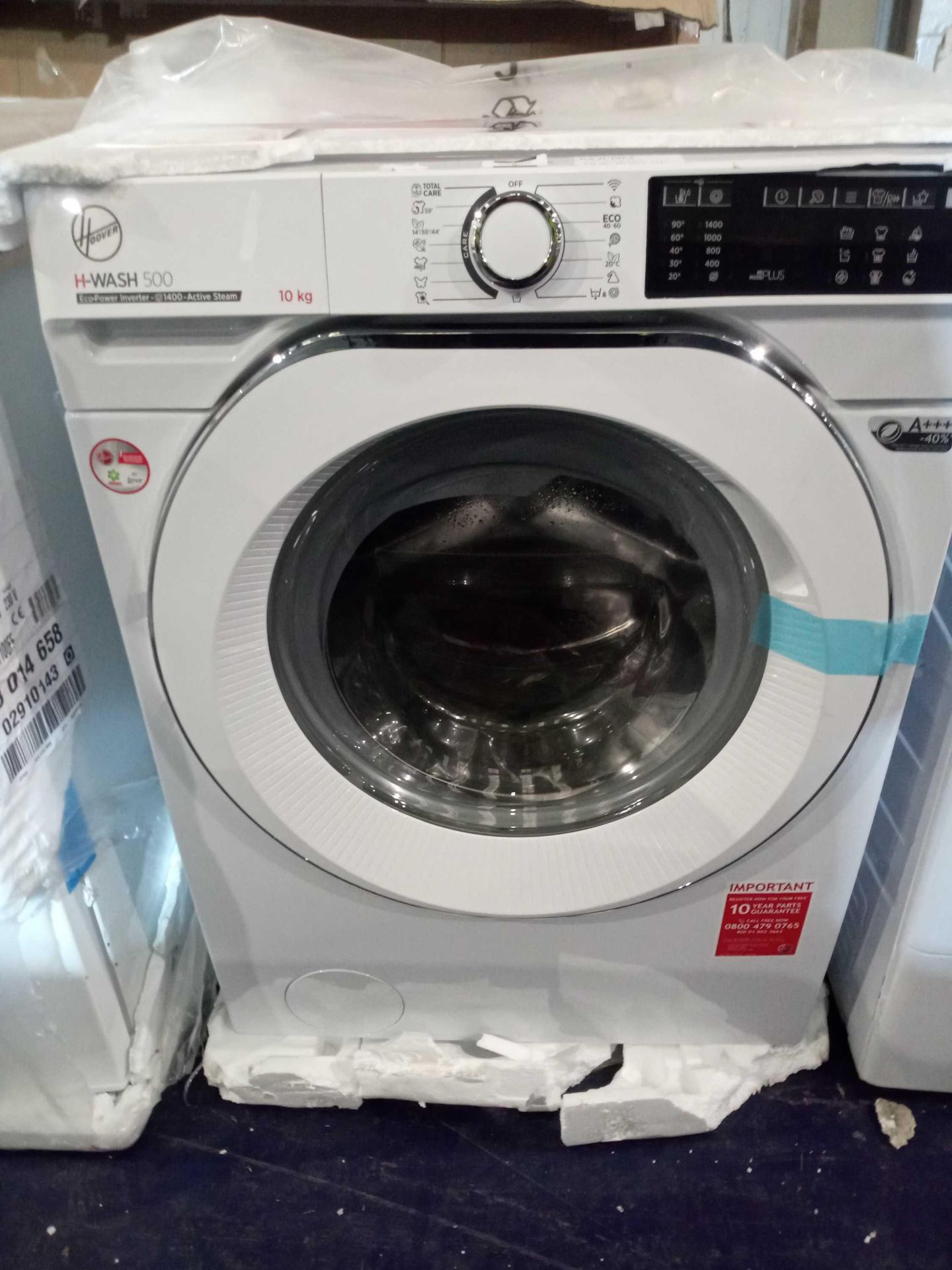 RRP £350 Unwrapped Hoover Hw410Amc/1-80 H-Wash 500 10Kg Washing Machine - Image 2 of 2