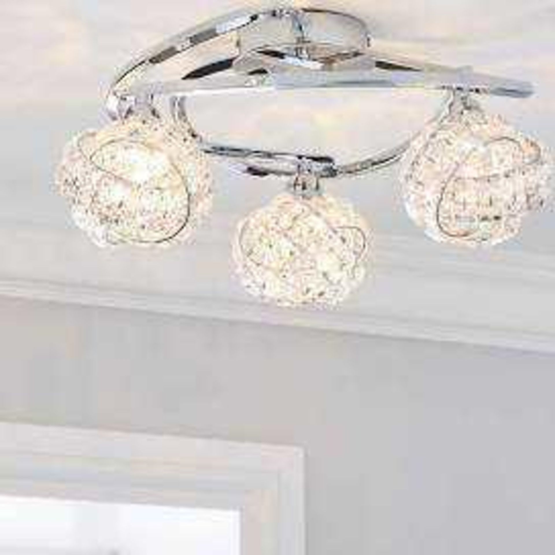 Combined RRP £140 Lot To Contain Boxed John Lewis Andora Led 3 Arm Bathroom Ceiling Plate In Chrome