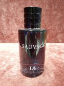 RRP £70 Unboxed 100Ml Tester Bottle Of Christian Dior Sauvage Edt Spray Ex-Display