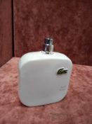 RRP £55 Unboxed 100Ml Tester Bottle Of Lacoste L.12.12 Blanc Eau De Toilette Spray Ex-Display