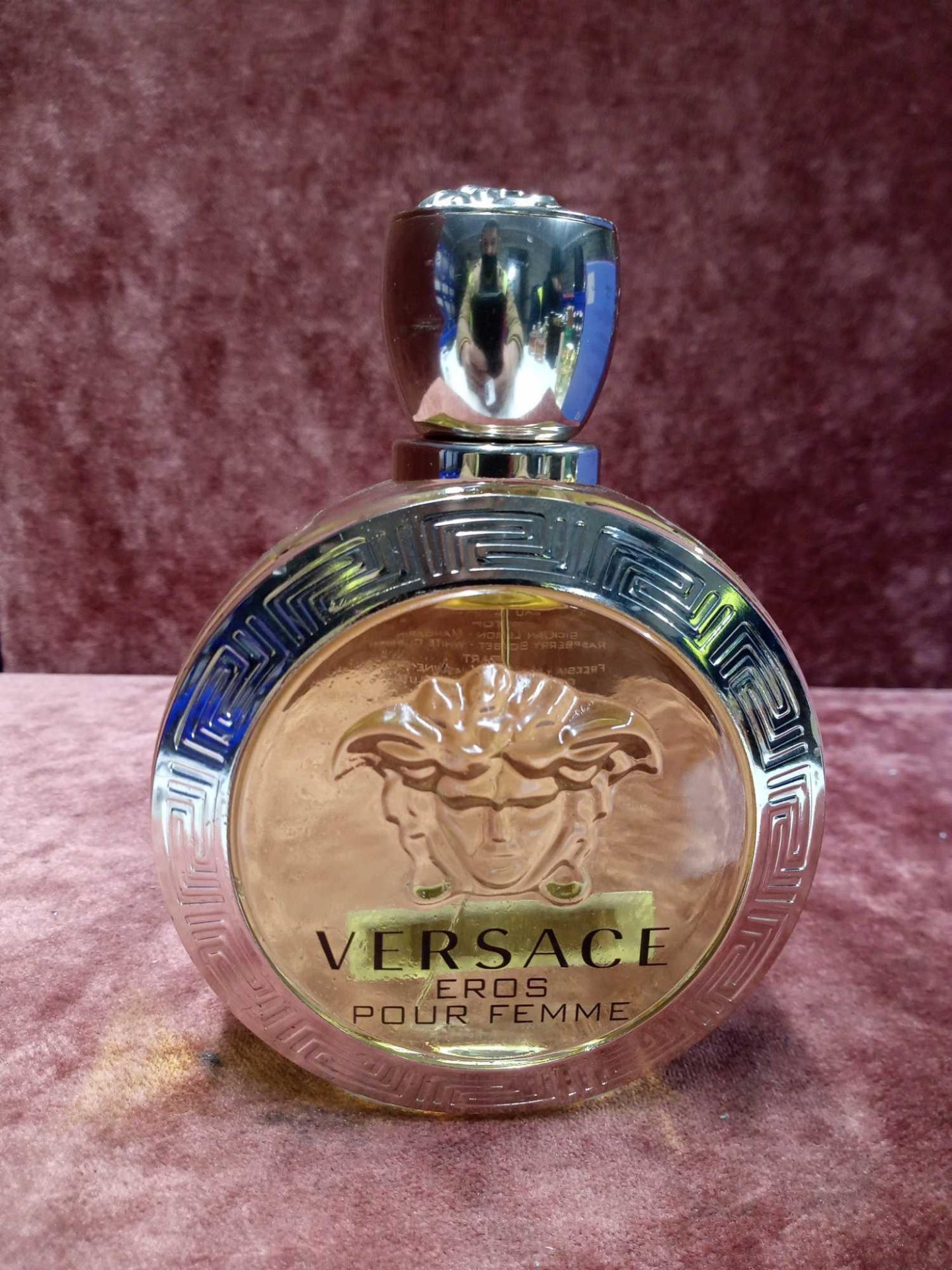 RRP £80 Unboxed 100Ml Tester Bottle Of Versace Eros Pour Femme Eau De Toilette Ex Display