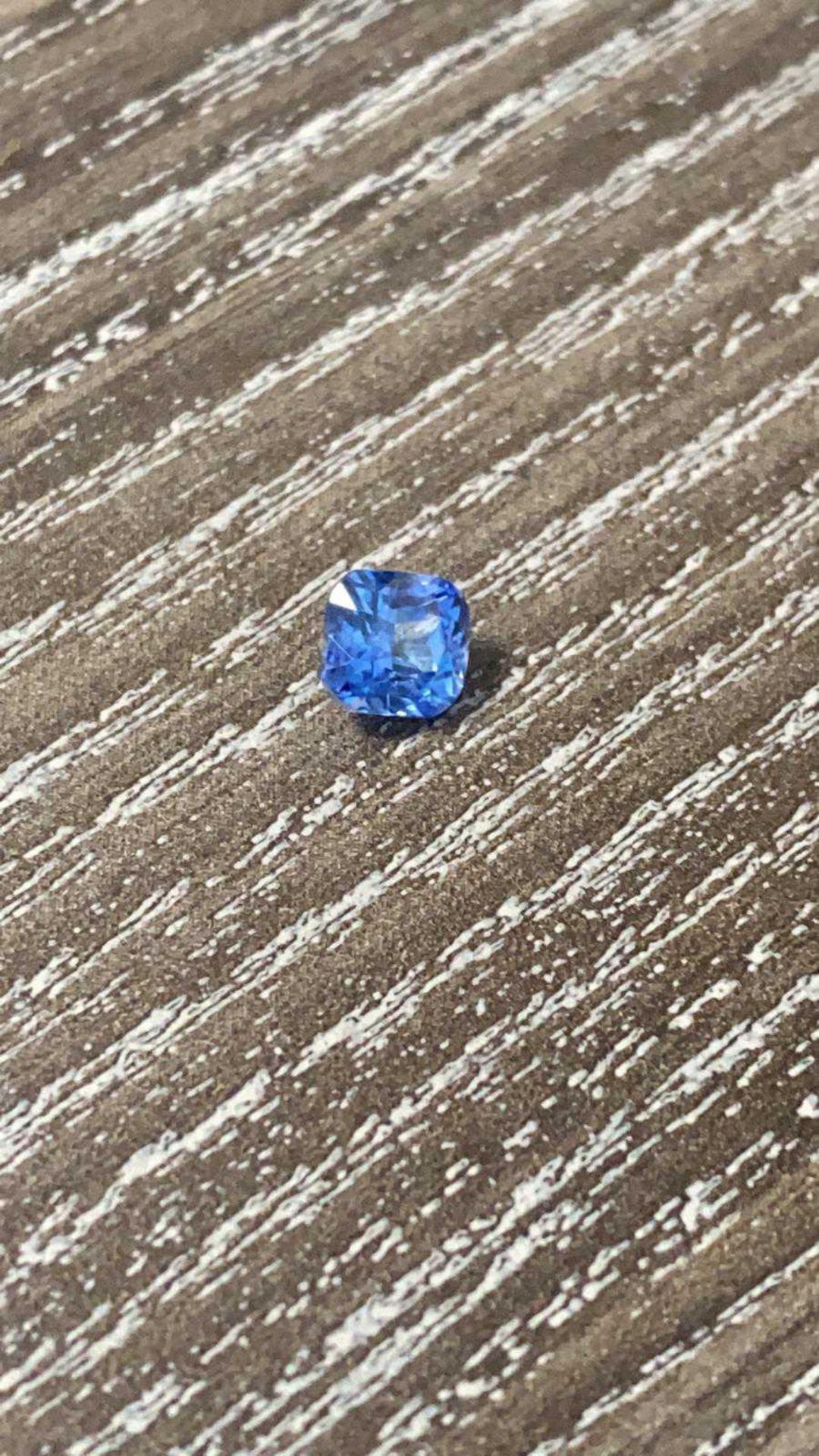 RRP £3000 Blue Sapphire Natrual Corundum 1.13Ct 5.54X5.31X9.96 Faceted Cushion Cornflowere Blue