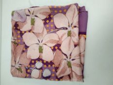 RRP £520 Hermes 100% Twil Silk Pink/Purple Scarf (Aa07934) Grade A (Appraisals Available Upon