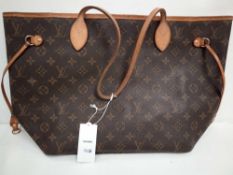 RRP £2400 Louis Vuitton Neverfull Brown Vachetta Shoulder Bag (Aao2985) Grade Ab (Appraisals