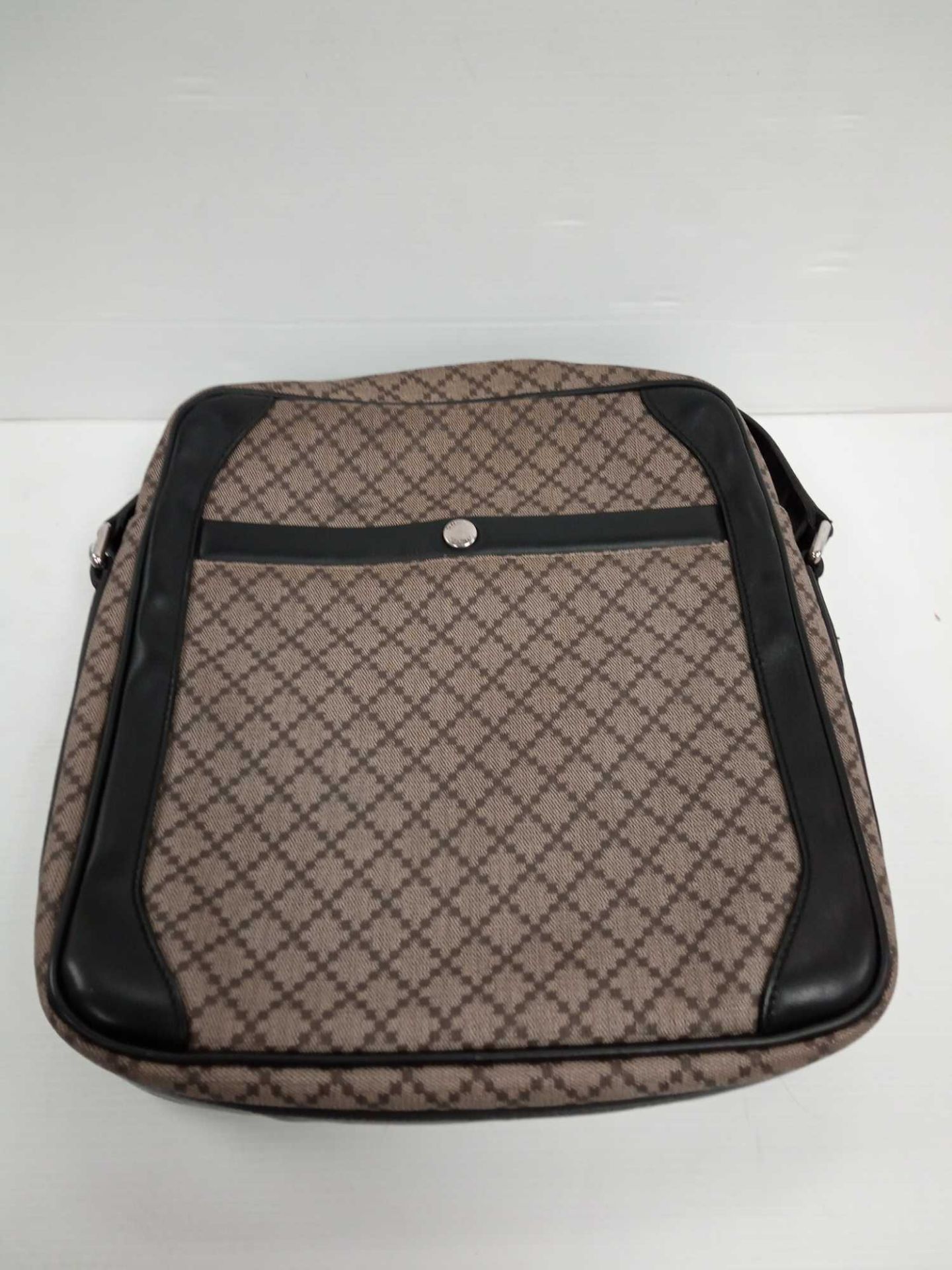 RRP £1200 Gucci Front Pocket Messenger Beige/Brown Black Leather Shoulder Bag (Aao5337) Grade A (