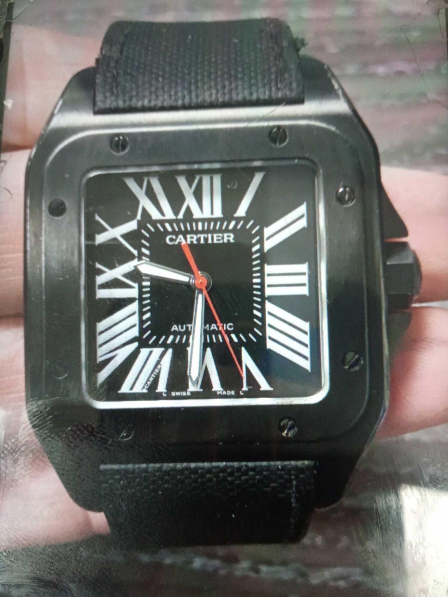 RRP £5000 Boxed 2016 Cartier Black Watch With Papers (Appraisals Available Upon Request) (Images Are