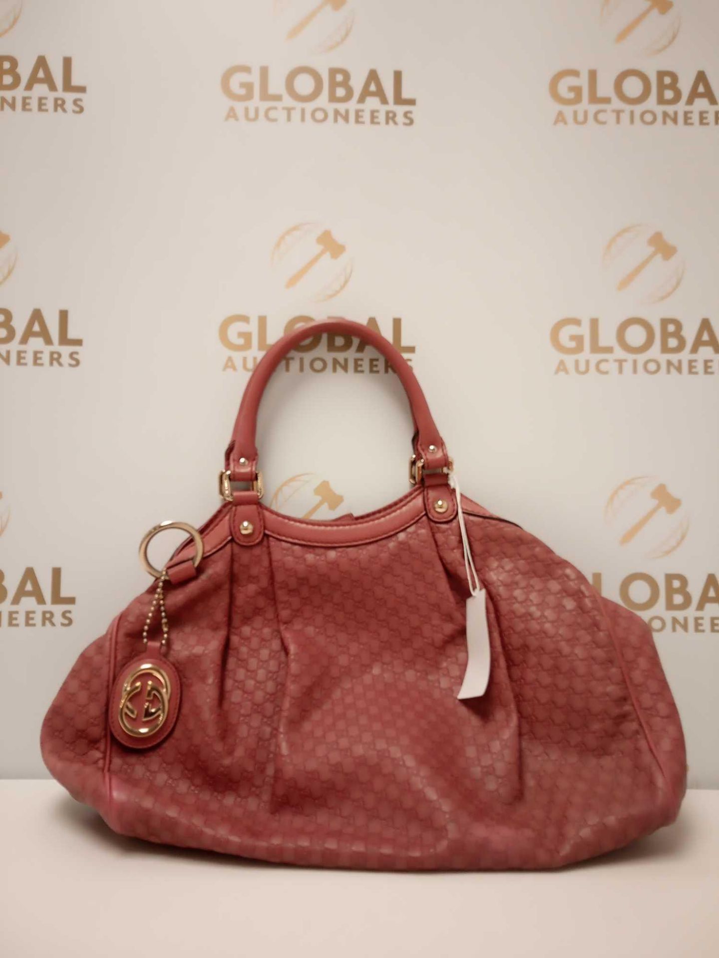 RRP £860 Gucci Sukey Dark Pink Micro Guccissima Leather Aao3425, Grade A (Appraisals Available On