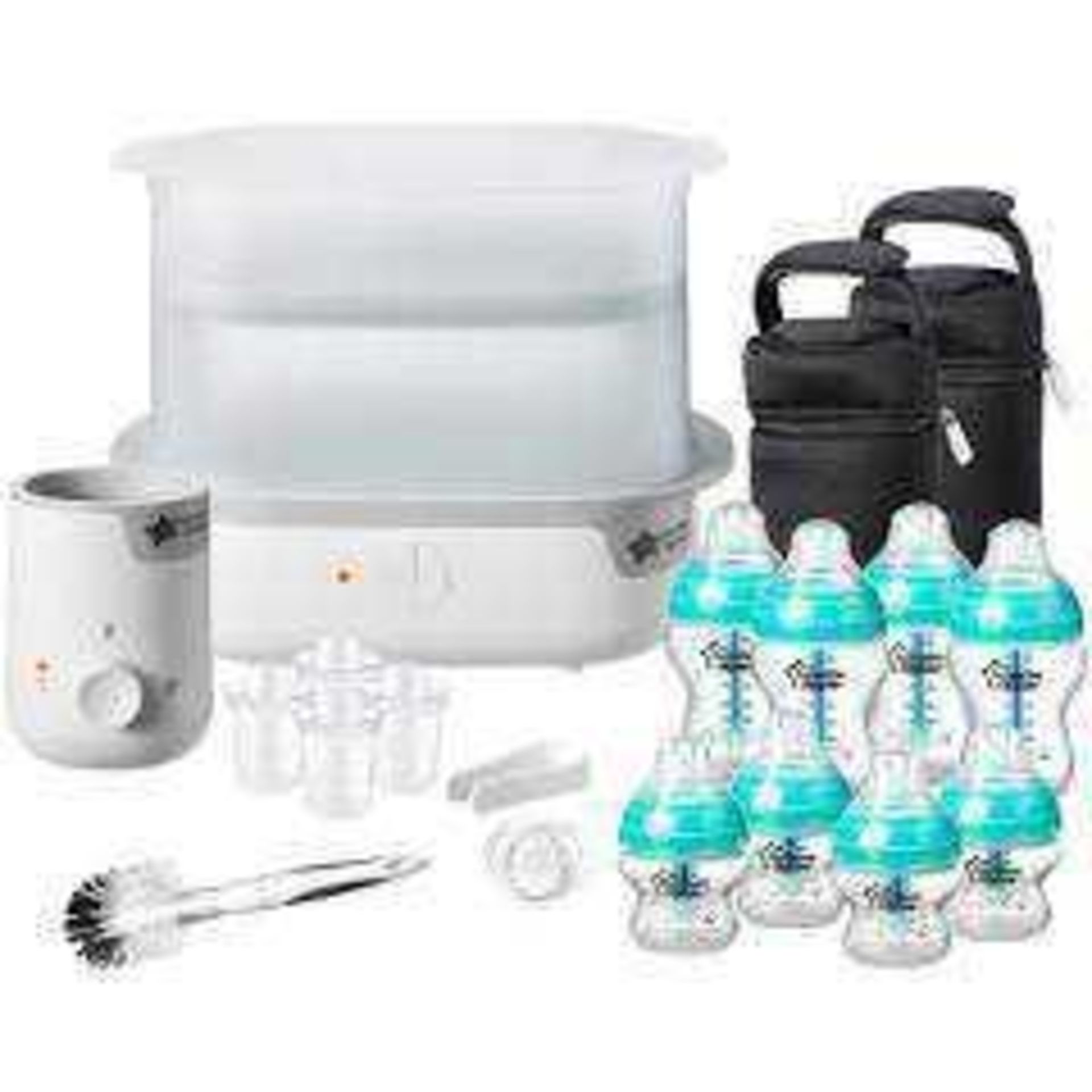 Combined RRP £180 Lot To Contain Two Boxed Tommee Tippee Assorted Complete Feeding Sets