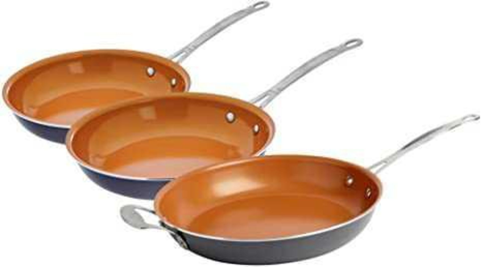 Combined RRP £160 Lot To Contain Boxed And Unboxed Gotham Three-Piece Non Stick Hammered Cookware