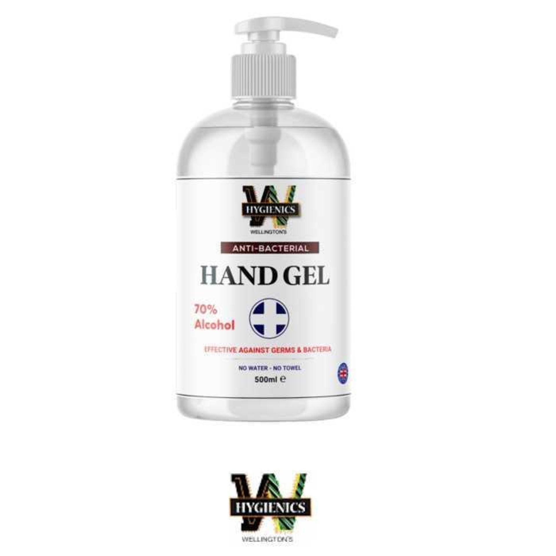 RRP £350 Boxed 35X Wellingtons 500Ml Hand Sanitiser Gel