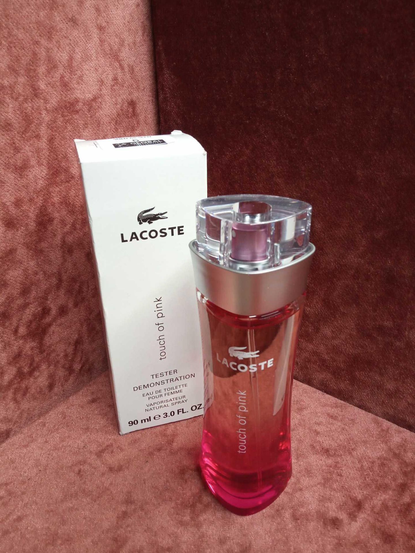 RRP £50 Boxed 90Ml Tester Bottle Of Lacoste Touch Of Pink Pour Femme Eau De Toilette Ex Display