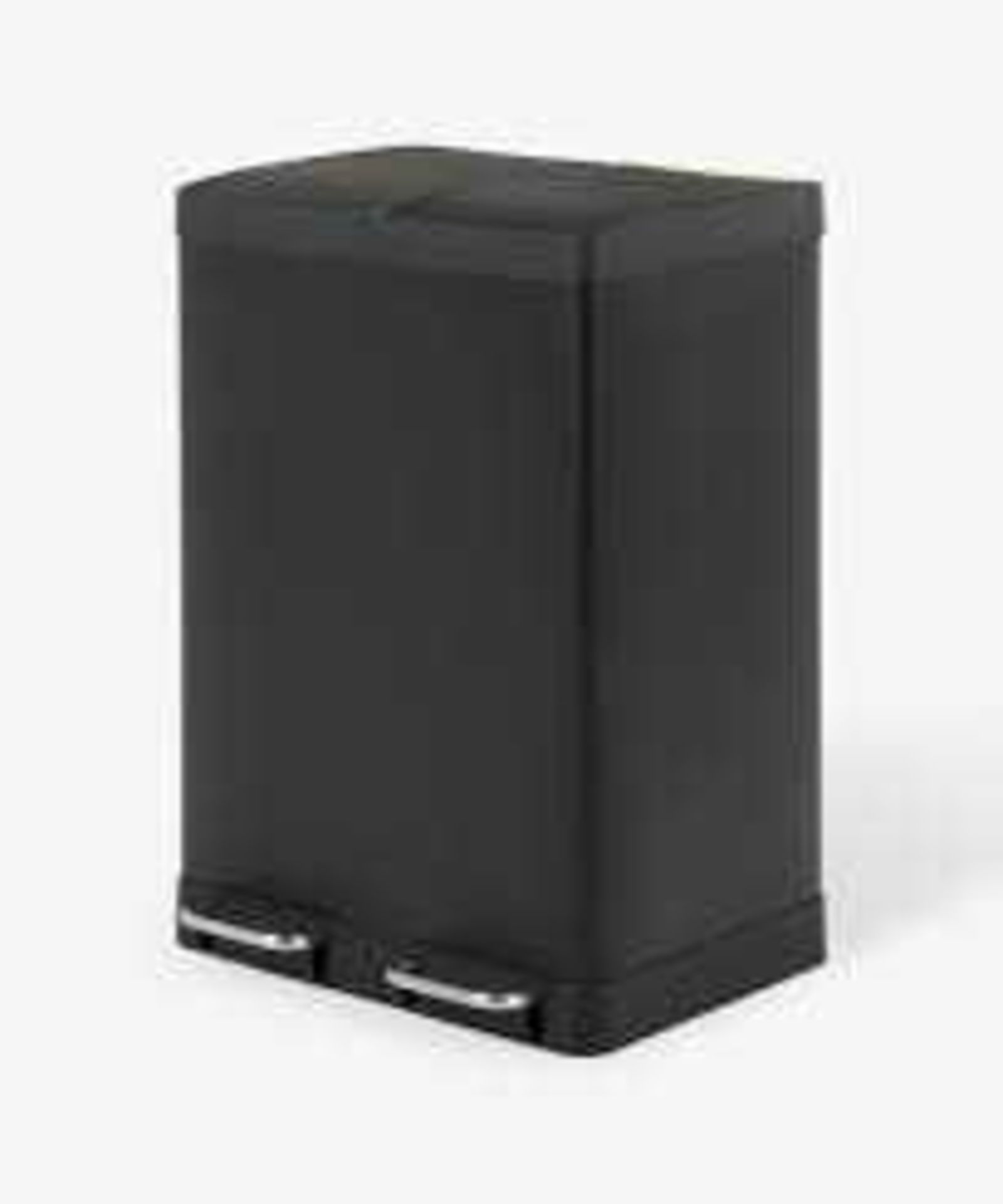 | 1x | Made.com Colter 54L Soft Close Triple Recycling Pedal Bin x3 18L Black RRP ¬£89 | SKU MAD-BI