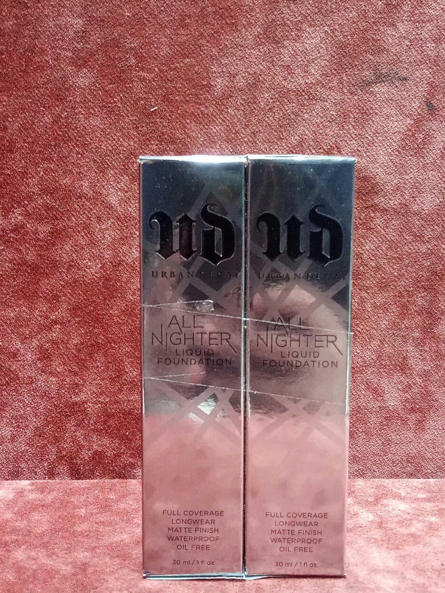 RRP £60 Lot To Contain Two Boxed Brand New Tester Of Urban Decay All Nighter Liquid Foundation 30Ml