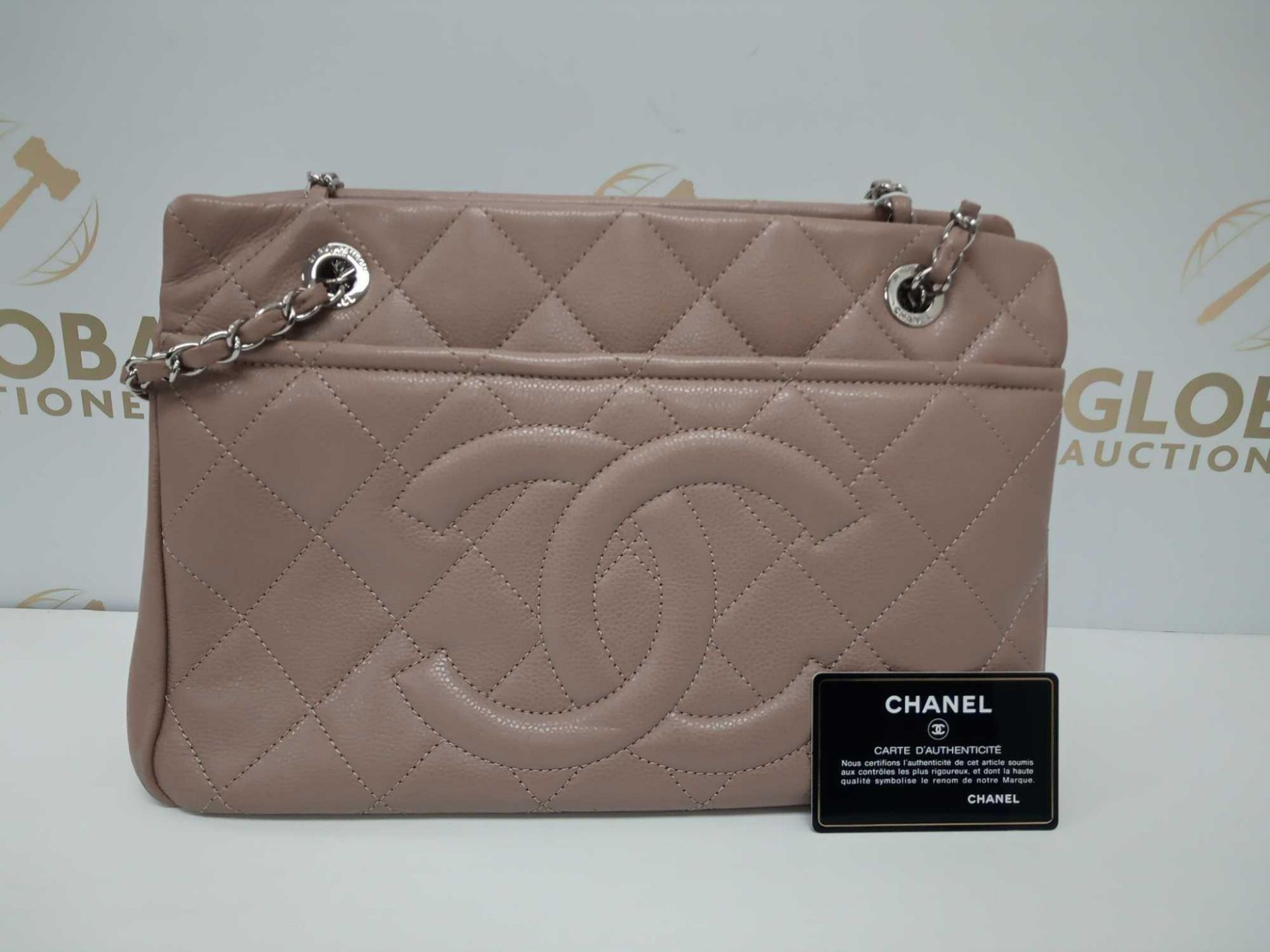 RRP £3495 Chanel Front Logo Chain Tote Shoulder Bag Light Brown (Aao8198) Grade A (Appraisals