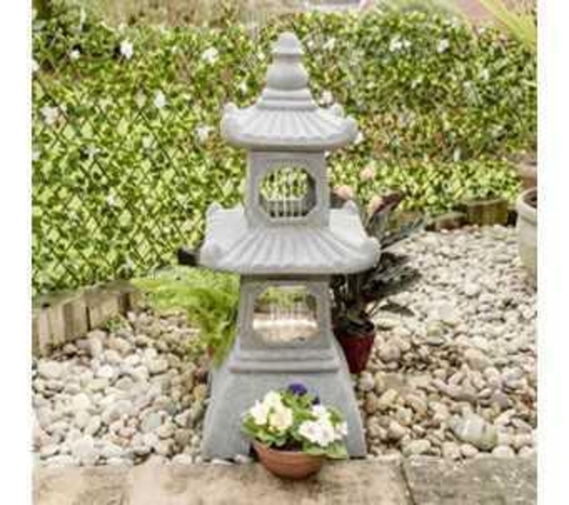 RRP £140 Boxed Home 2 Gardens Pagoda Water Feature With Led Lights