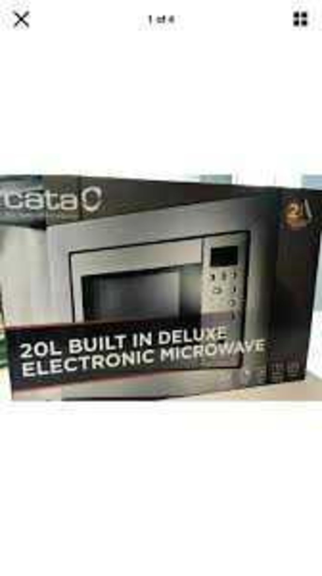 RRP £110 Boxed Cata 20L Built In Deluxe Electric Microwave