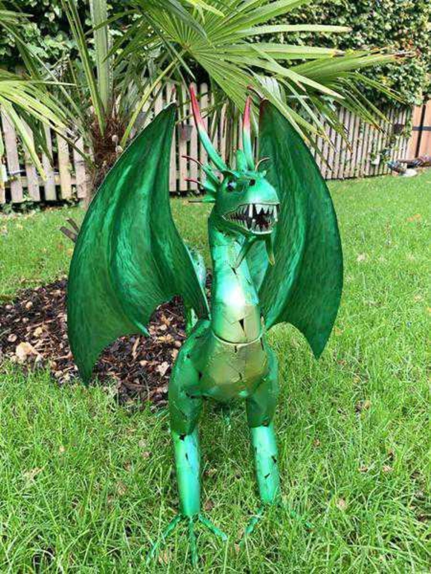 Combined RRP £100 Lot To Contain Handmade And Pained Green Dragon Ornaments