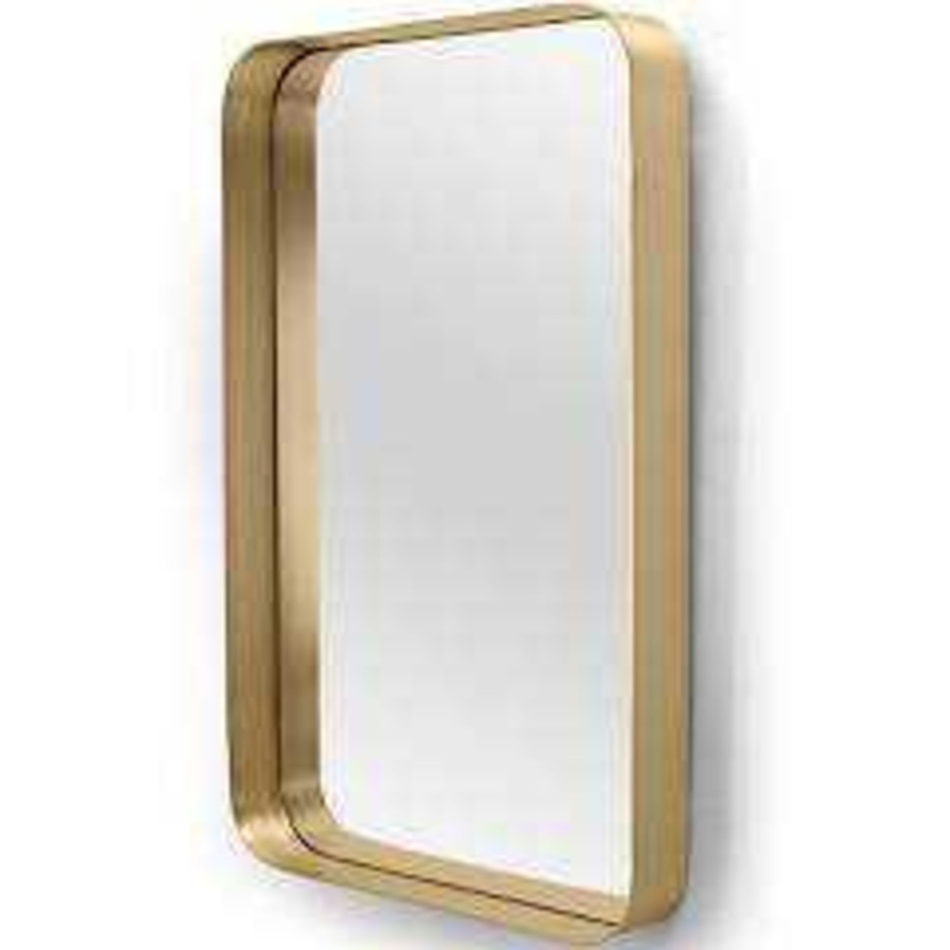 RRP £199 | 1x | Alana Rectangular Mirror Extra Large 70 x 100cm Brushed Brass