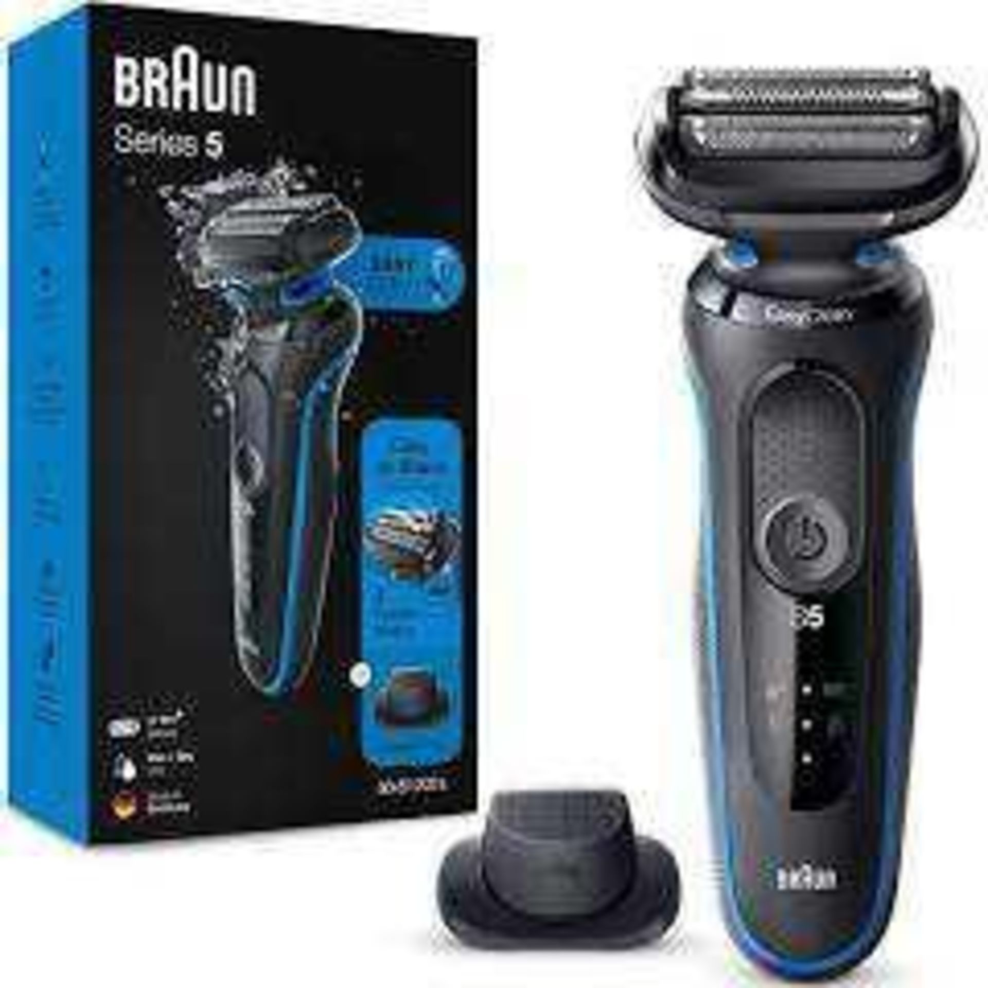 RRP £130 Boxed Braun Series 5 Wet Or Dry Grooming Shaver And Precision Trimmer