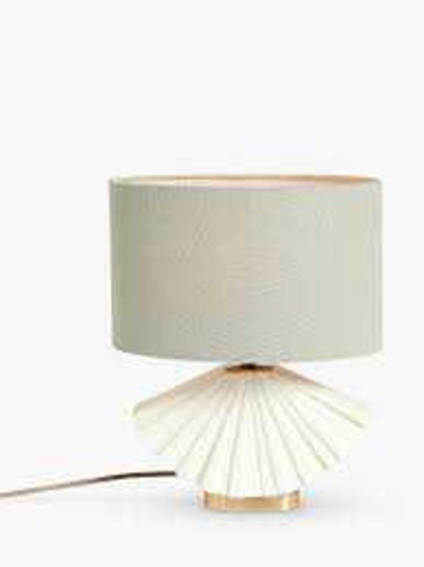 Combined RRP £200 Lot To Contain Boxed John Lewis Fan Table Lamp And Boxed Ursula Table Lamp