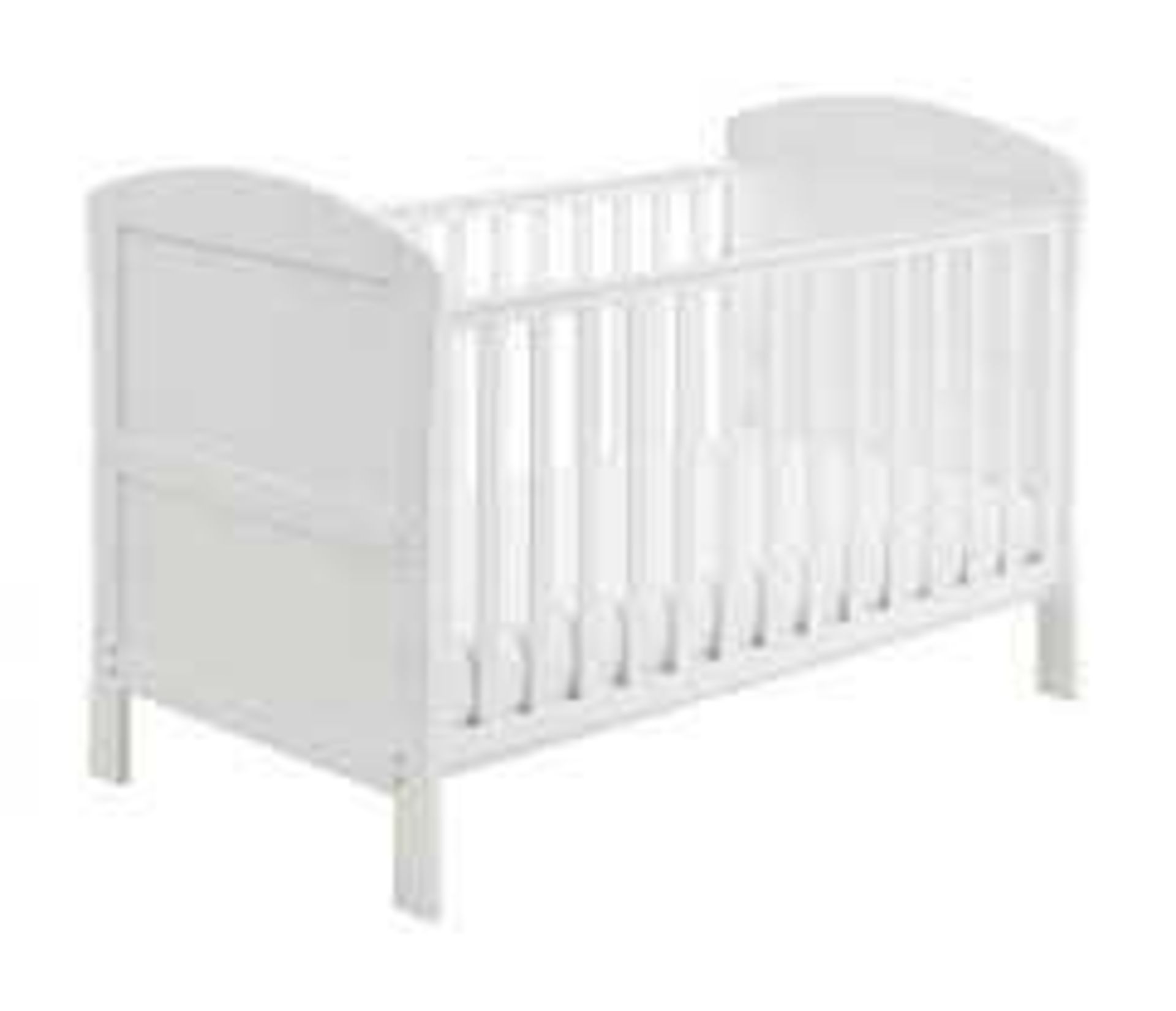 RRP £130 Boxed Designer Samson Cot Bed In White