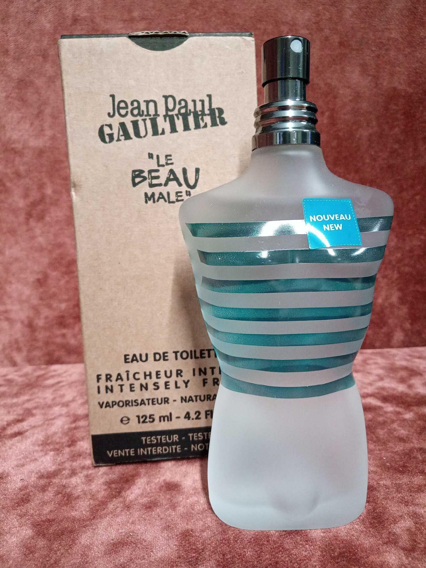 RRP £80 Boxed 125Ml Tester Bottle Of Jean Paul Gaultier Le Beau Man Eau De Toilette Spray