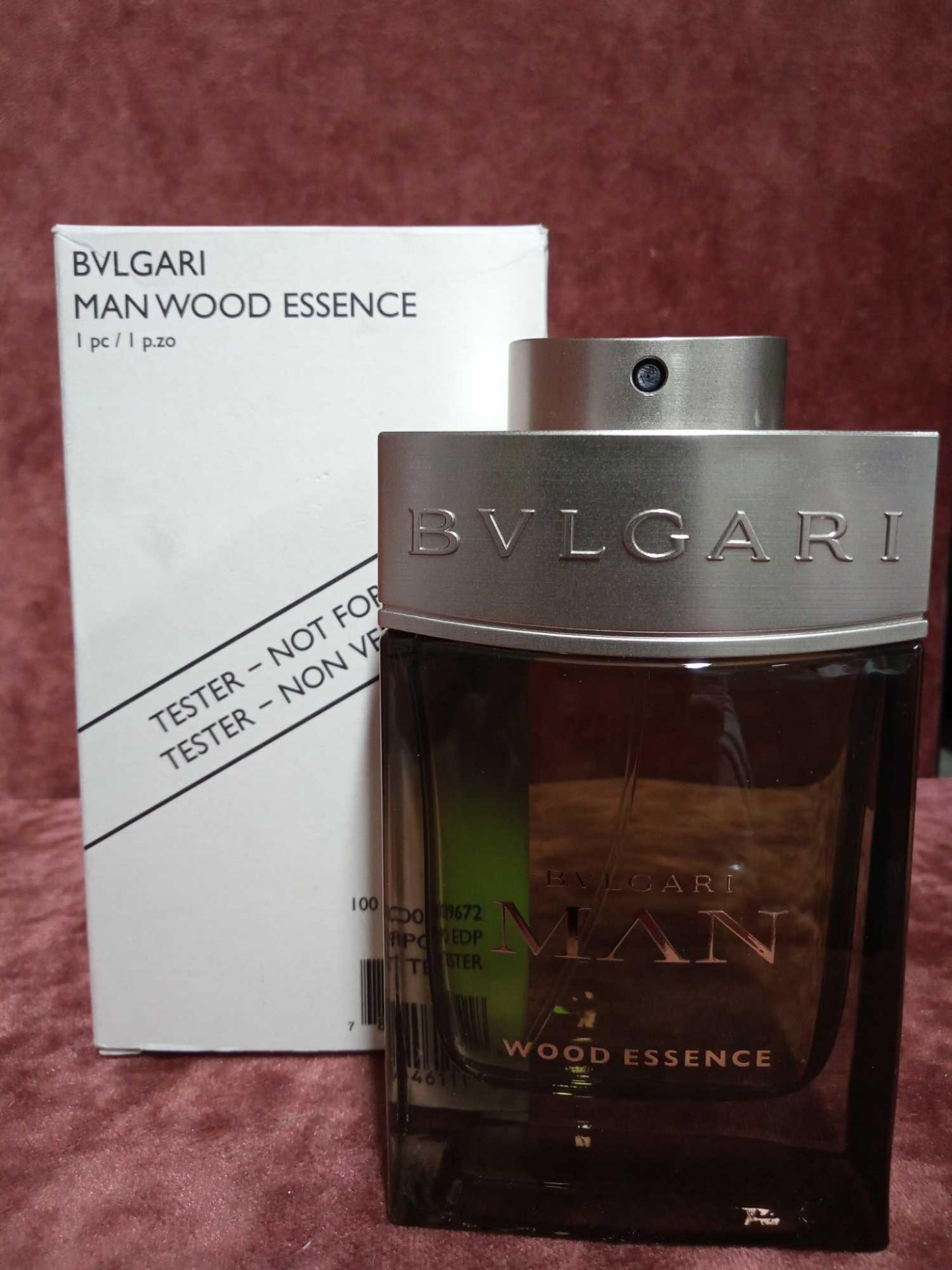 RRP £80 Boxed 100Ml Tester Bottle Of Bvlgari Man Wood Essence Eau De Parfum