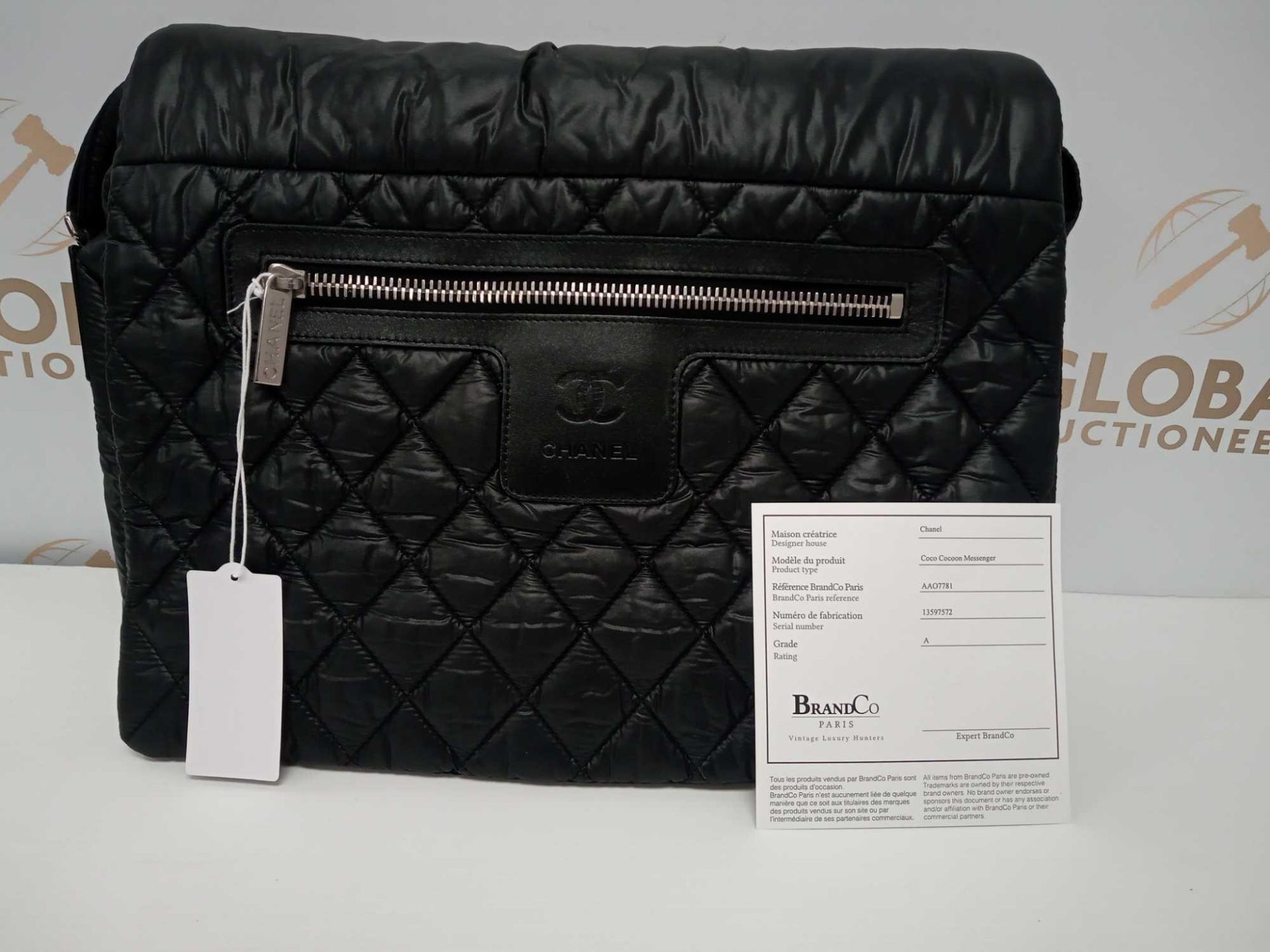 RRP £2690 Chanel Coco Cocoon Messenger Black Canvas Shoulder Bag (Aao7781)Grade A (Appraisals - Image 2 of 2